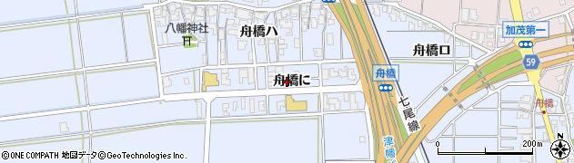 石川県津幡町（河北郡）舟橋（に）周辺の地図