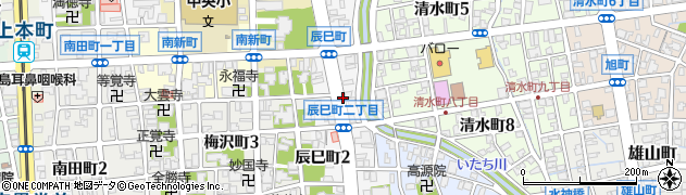 富山県富山市辰巳町周辺の地図