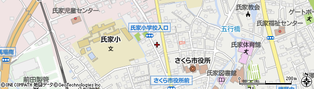 栃木県さくら市氏家2780周辺の地図
