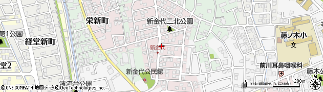 富山県富山市新金代周辺の地図