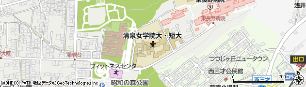 清泉女学院大学周辺の地図