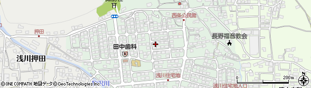 長野県長野市浅川西条周辺の地図