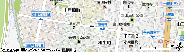 富山県富山市堀端町周辺の地図