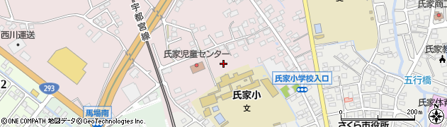 栃木県さくら市馬場117周辺の地図