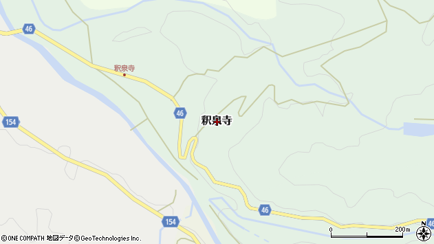 〒930-0431 富山県中新川郡上市町釈泉寺の地図