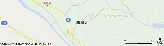 富山県上市町（中新川郡）釈泉寺周辺の地図