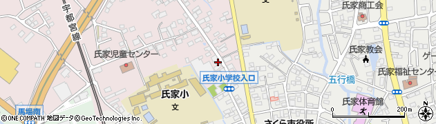栃木県さくら市馬場106周辺の地図
