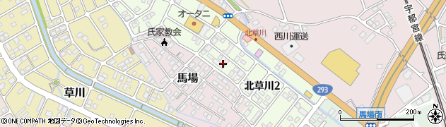 栃木県さくら市北草川2丁目12周辺の地図