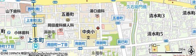 富山県富山市五番町周辺の地図