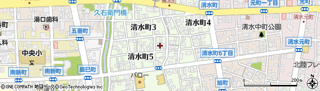 富山県富山市清水町周辺の地図