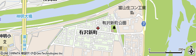 富山県富山市有沢新町25周辺の地図