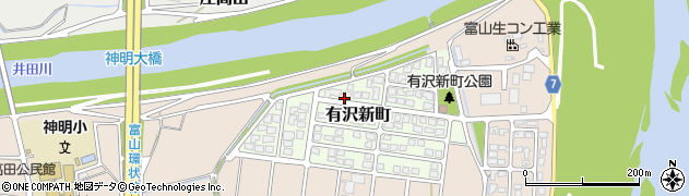 富山県富山市有沢新町77周辺の地図
