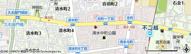 富山清水郵便局周辺の地図
