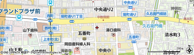 富山信用金庫　審査部管理担当周辺の地図