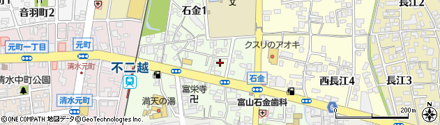富山県富山市石金周辺の地図