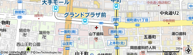 富山県富山市西町周辺の地図