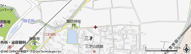 長野県長野市三才周辺の地図