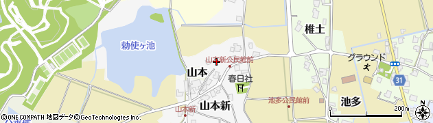 富山県射水市山本新周辺の地図