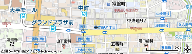富山銀行富山駅前支店 ＡＴＭ周辺の地図