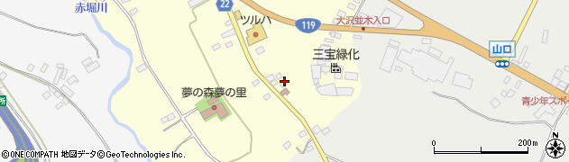 栃木県　警察本部今市警察署大沢駐在所周辺の地図