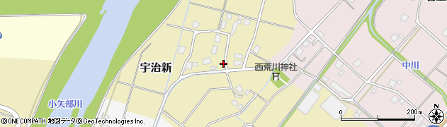 富山県小矢部市宇治新225周辺の地図