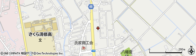 栃木県さくら市氏家4506-7周辺の地図