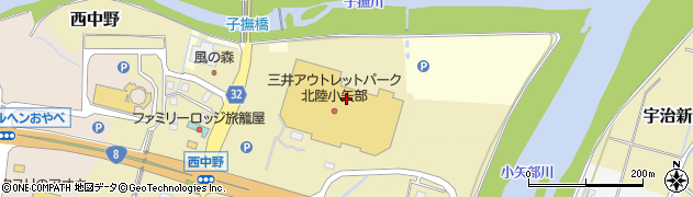 ザ・ノース・フェイス．ヘリーハンセン三井アウトレットパーク北陸小矢部店周辺の地図