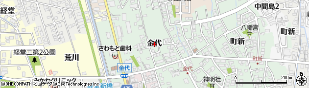 富山県富山市金代周辺の地図