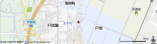 富山県高岡市戸出周辺の地図