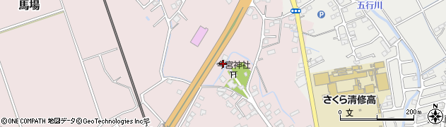 栃木県さくら市馬場47周辺の地図