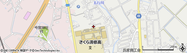 栃木県さくら市氏家2871-14周辺の地図