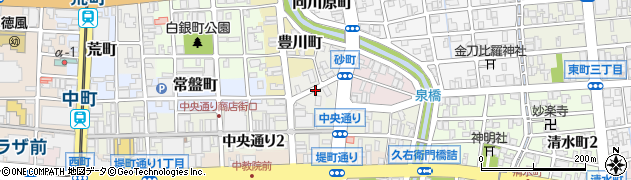 富山県富山市砂町周辺の地図