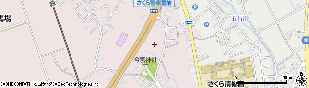 栃木県さくら市馬場41周辺の地図