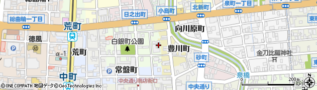 富山県富山市白銀町周辺の地図