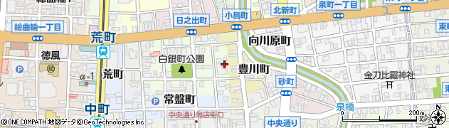 富山県富山市白銀町周辺の地図