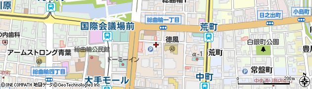 富山県富山市総曲輪周辺の地図