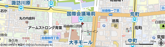 富山県富山市大手町周辺の地図