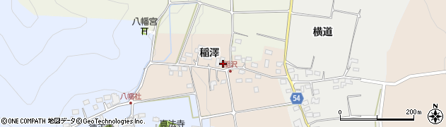 長野県高山村（上高井郡）稲澤周辺の地図