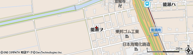 石川県河北郡津幡町能瀬ヲ周辺の地図
