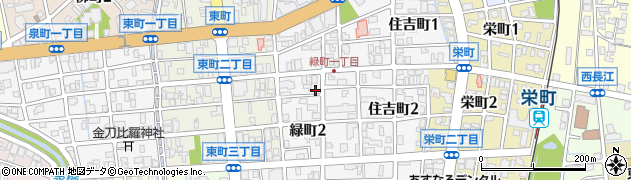富山県富山市緑町周辺の地図