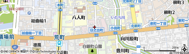 富山県富山市日之出町周辺の地図