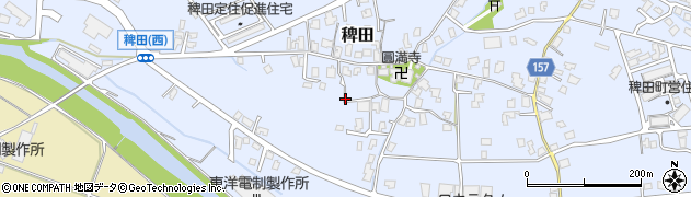 富山県上市町（中新川郡）稗田周辺の地図