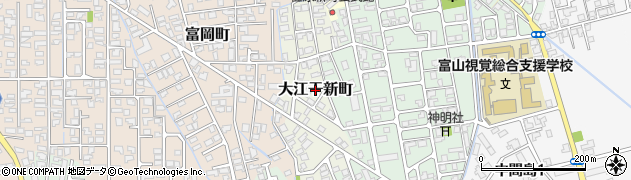 富山県富山市大江干新町周辺の地図