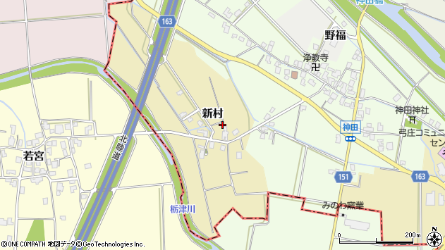 〒930-0366 富山県中新川郡上市町新村の地図