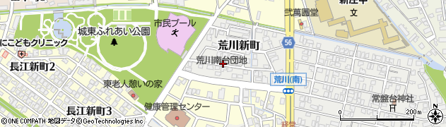 富山県富山市荒川新町周辺の地図