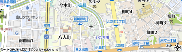 富山県富山市小島町周辺の地図