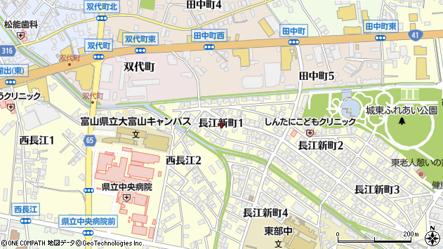 〒930-0972 富山県富山市長江新町の地図