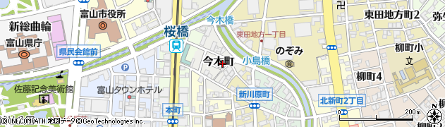 富山県富山市今木町周辺の地図