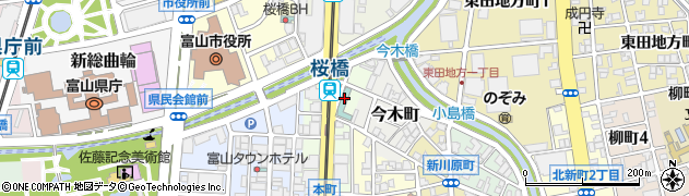 富山マンテンホテル　カフェ・ラルゴ周辺の地図