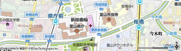 富山県民会館　ホール周辺の地図